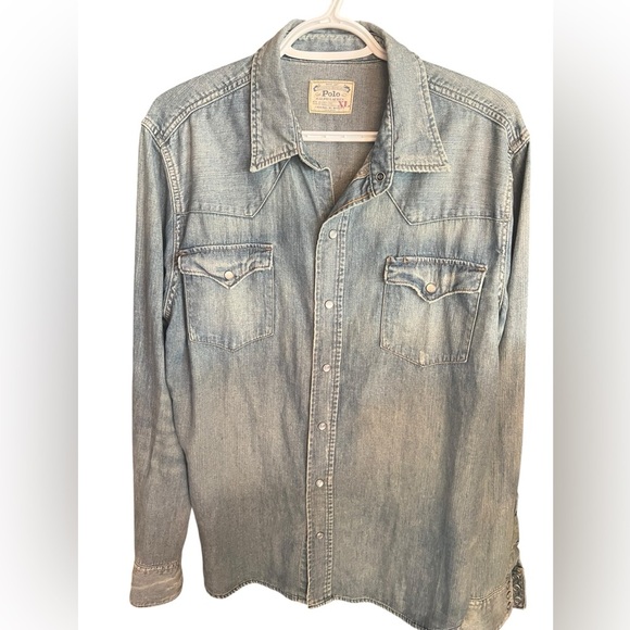 Polo by Ralph Lauren Blue Denim Shirt - Picture 4 of 5